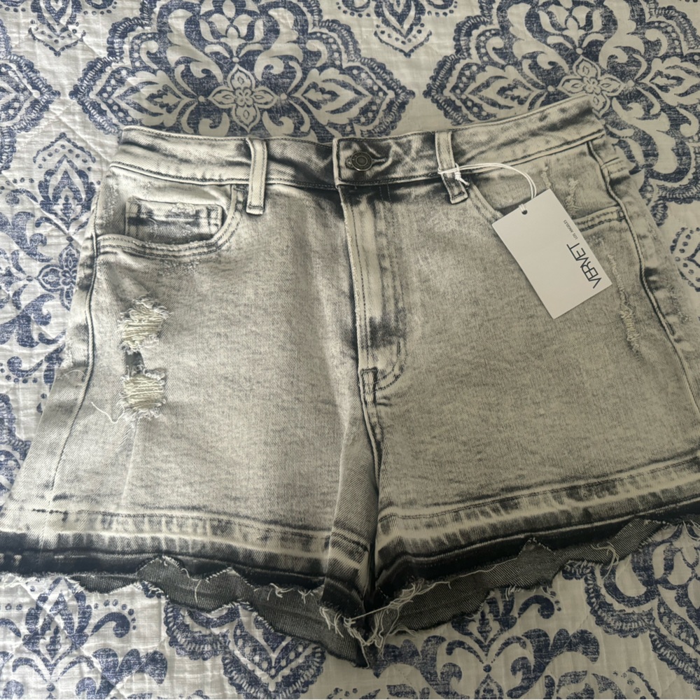 Vervet Jean Shorts Cortney Size L Dark Gray/Black